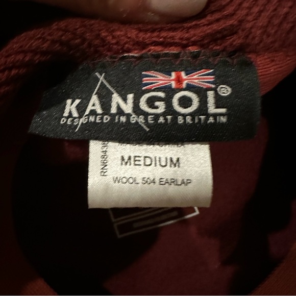 Kangol 504 with earlap Wool burgundy men’s hat  cap EUC - Picture 5 of 5